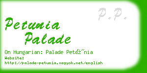 petunia palade business card